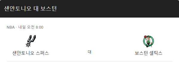 보스턴 셀틱스 vs 샌안토니오 스퍼스 예상 스코어 및 베팅 분석