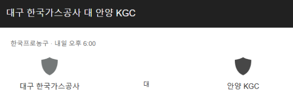 대구 한국가스공사와 안양 정관장 경기 일정 및 예상 스코어 class=