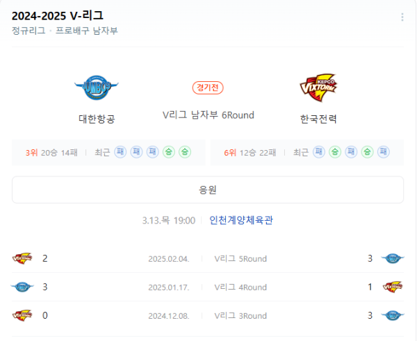대한항공 vs 한국전력 KBL 정규 시즌 예상 스코어 및 베팅 추천과 승부 예측 class=
