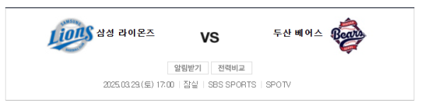 삼성 라이온즈 vs 두산 베어스 예상 스코어 및 KBO 베팅 전략 인포그래픽