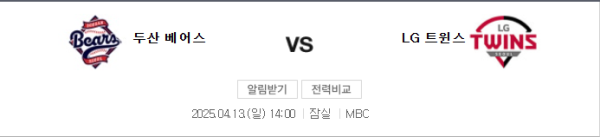 LG 트윈스 두산 베어스 핸디캡 분석 및 오버언더 배당 요약