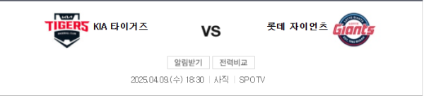 KIA vs 롯데 예상 스코어 5-3 및 배팅 추천 - KIA -1.5 언더 8.5