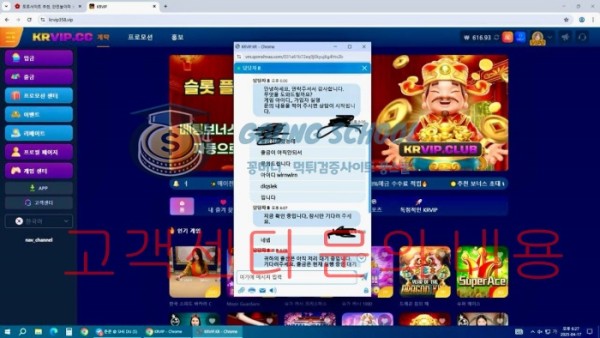 KRVIP 먹튀 증거 - 고객센터의 금융팀 확인 반복 채팅 내용 class=